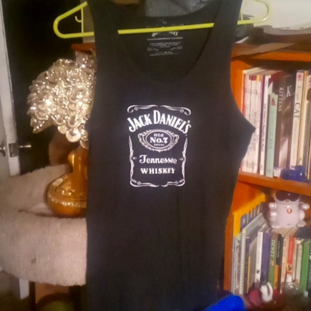 Jack Daniels Old No. 7 Brand Tennessee Whiskey Ribbed Black Tank Top Size M